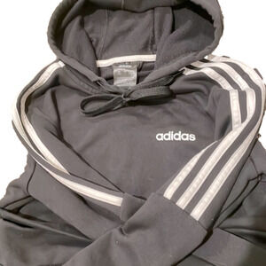 Black Adidas Pullover Sweater with Side Stripes